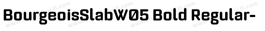 BourgeoisSlabW05 Bold Regular字体转换